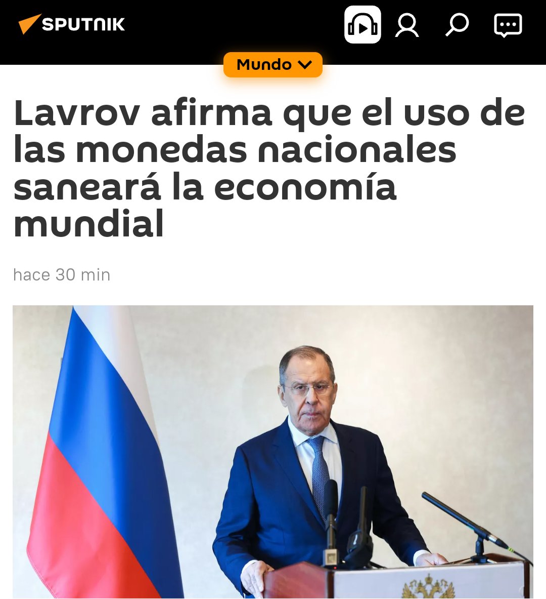 edgar40ar's tweet photo. NAIROBI (Sputnik) — La transición a las monedas nacionales en el comercio tendrá un efecto sanador en la economía mundial, declaró el ministro de Exteriores ruso, Serguéi Lavrov, durante su visita a Kenia.
https://t.co/uPurNoYQw1 https://t.co/qA9YF0Vsp9