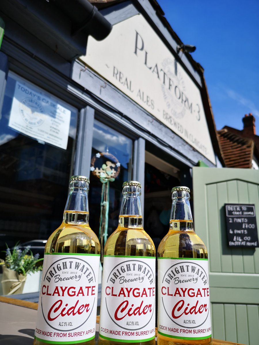 Platform 3 #BrightwaterBrewery #micropub OPEN Bank Holiday Monday 29 May until 8.00pm serving #beer to drink in or take home. Claygate #cider, wines, Prosecco, soft drinks. 🍺🍷🍾🕶️☀️🐕🍺