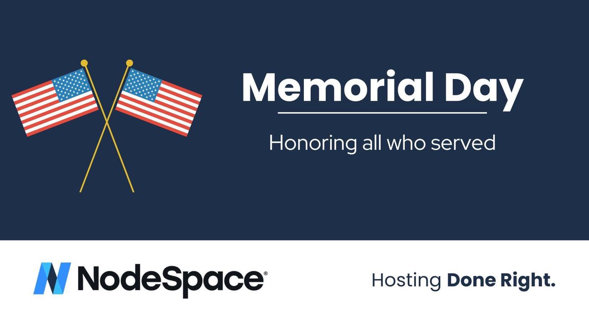 NodeSpace's tweet image. Today we remember and honor those who served and sacrificed. #MemorialDay