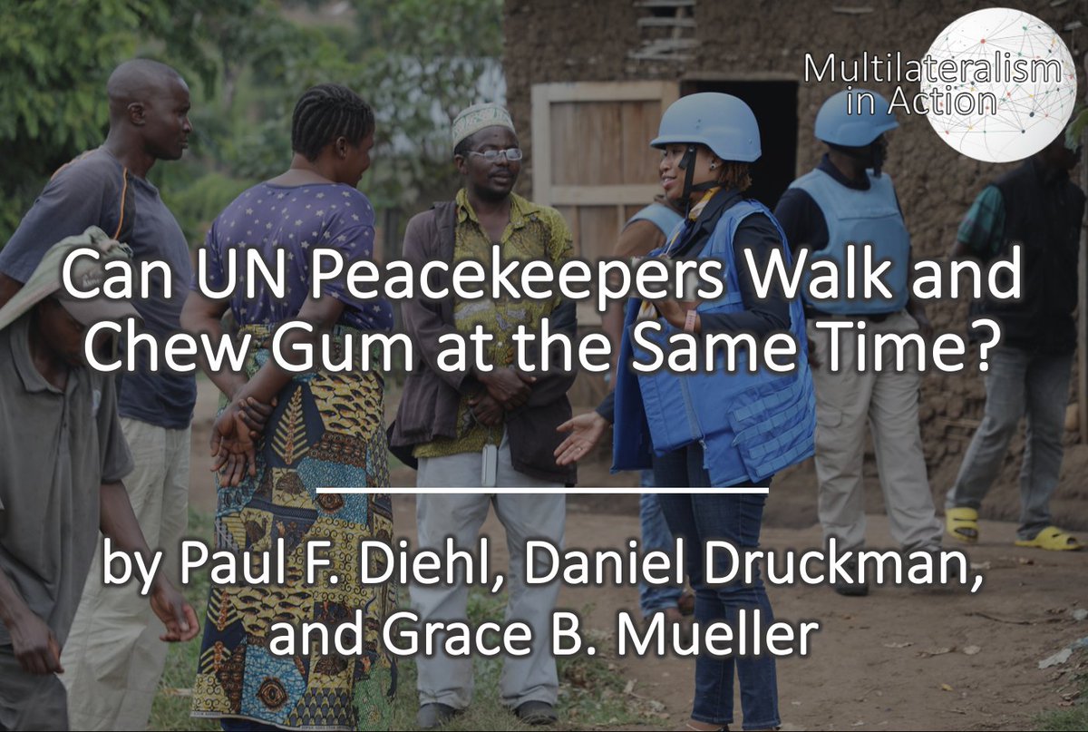 danaujoks's tweet photo. Happy intern'l day of #UN peacekeepers!
Do you know if UN Peacekeepers can walk &amp; chew gum at the same time? Paul Diehl, Daniel Druckman &amp; @GraceBMueller draw on their book 'When PK Missions Collide' to show how different missions impact one another
https://t.co/39qsLd0doD
#PKDay https://t.co/w76xBOl76L