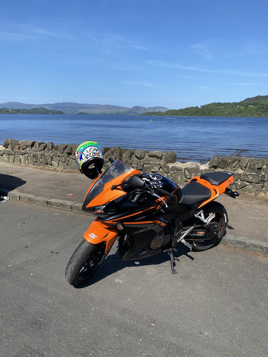 Bank holiday trip to Loch Lomond beeutiful 🥰🏍️#bankholidayfun #bikerslife