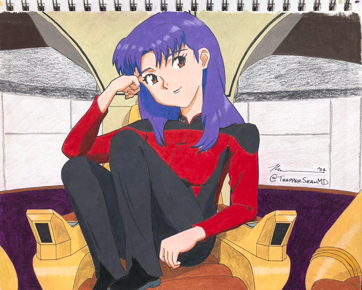 Fun fact, whenever I do a drawing of Misato for my EVA-Trek project or Boimler, they use the exact same pencils/marker colors, right down to the purple hair.

#StarTrek #StarTrekLowerDecks #Evangelion #MisatoMonday #BoimMeUp