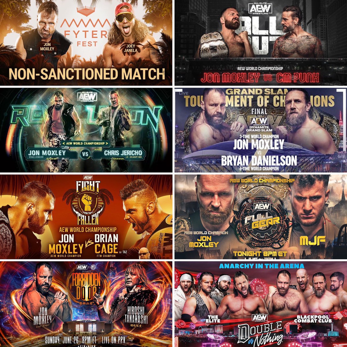 Mox has now main evened every AEW PPV and special TV event. The only person to have ever done it. 
ACE of AEW #aew #AEWDynamite #JonMoxley