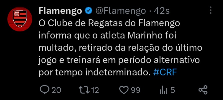 9h: Parabéns Marinho 👏😊😁😘
21h: Marinho multado 😳😔😤🤬