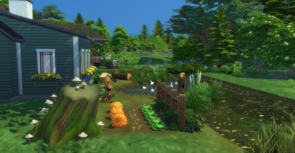 migawap's tweet photo. @LesSims Coucou, voici ma maison à la campagne forestière pour ma participation au concours 🥰🌲 https://t.co/Fy04Y33QvZ