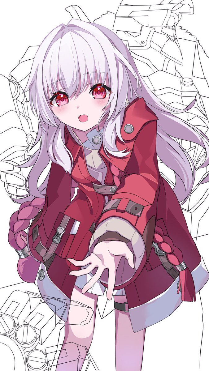 「進捗〜 ロボ描くの楽しいけど疲れるな…」|えす＠絵描きのイラスト