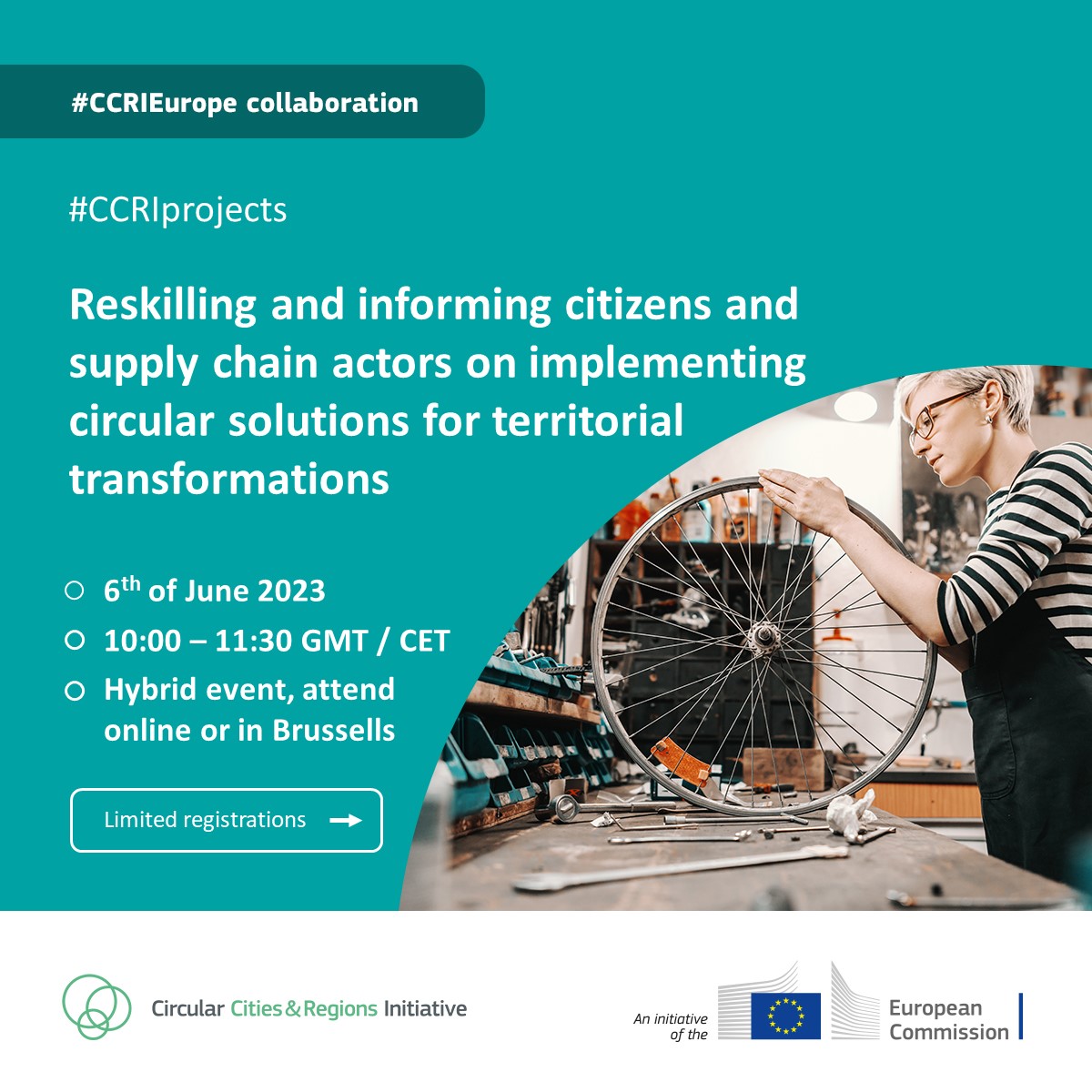 HorizonEU's tweet photo. Which event in #EUGreenWeek are you planning attend? Check out our suggestion
➡️ ‘Reskilling and informing citizens and supply chain actors on implementing circular solutions for territorial transformations’. #CCRIprojects https://t.co/ZEYHvalAUG