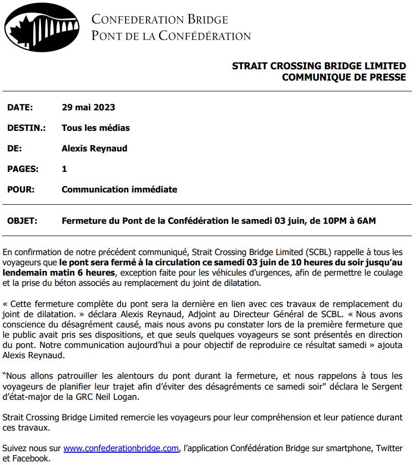 Confederation Bridge tweet media