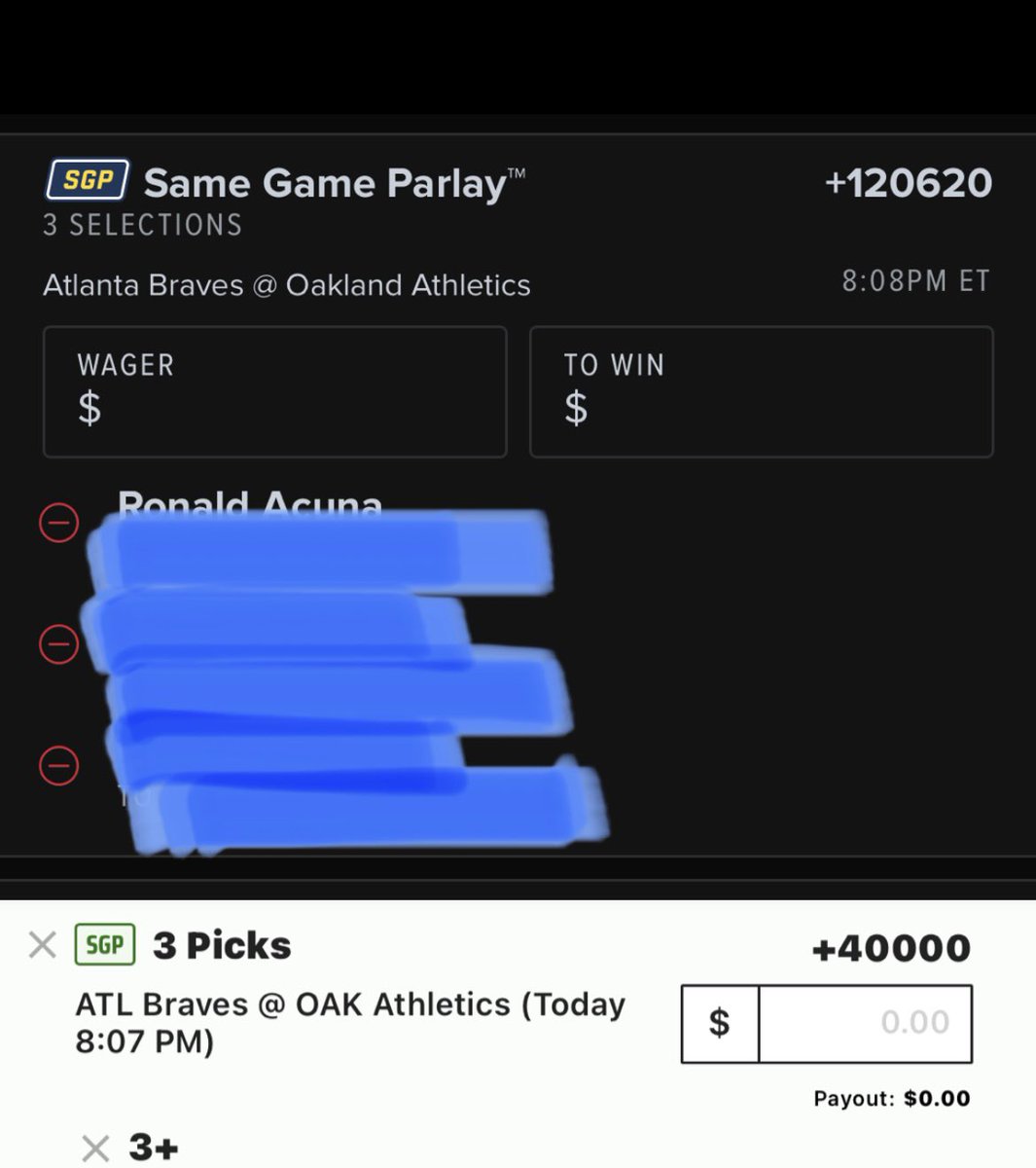 1Propgod's tweet photo. 🚨BROKEN ODDS ALERT🚨

3 legs 
120620 on FD 👀
40k on DK 
EXTRA 80,000❗️❗️❗️

If u wanna take advantage I’ll be happy to share with 20 rn. Just rt / ❤️ and shoot me a dm  once u do so 
#GamblingTwitter #sportsbettingpicks https://t.co/Y1ZOV0C4LJ