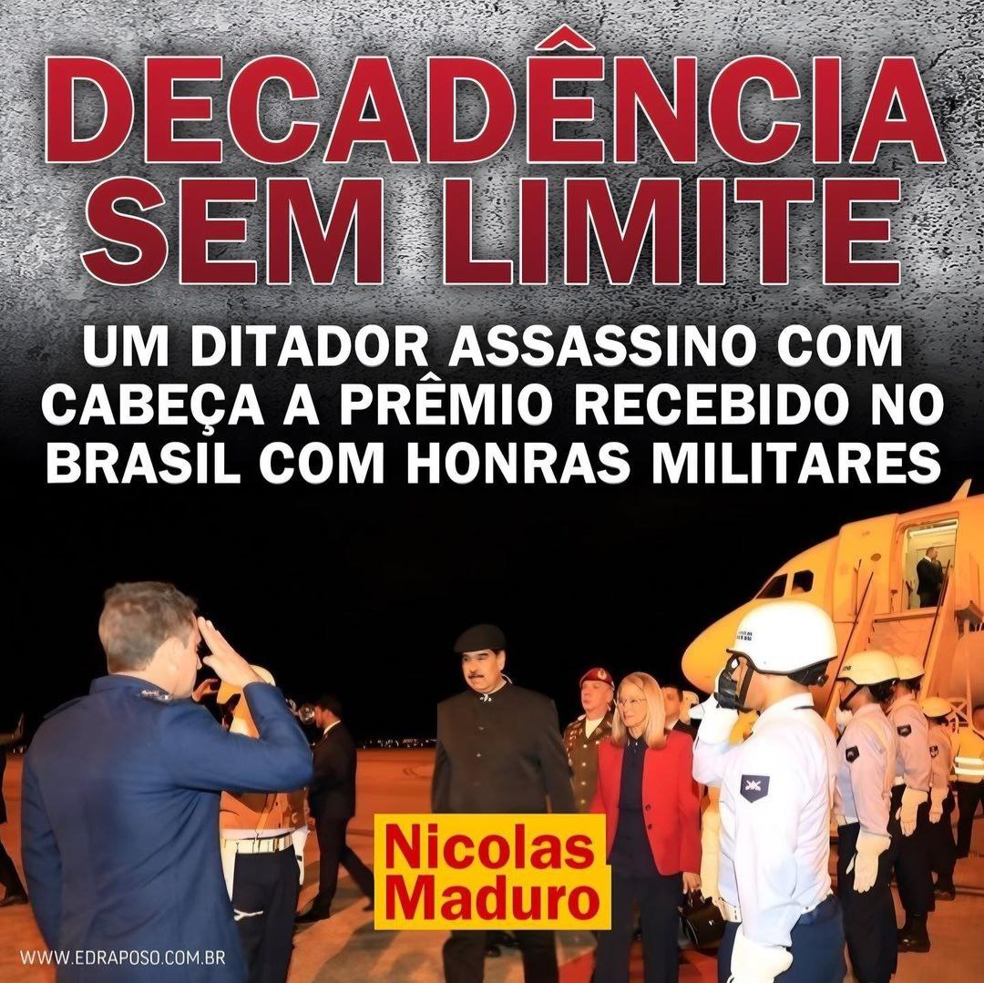 Não se esqueçam: primeiro mandatário estrangeiro a visitar o Brasil depois da posse de Lula é um narcotraficante e pária internacional, procurado pela INTERPOL, com prêmio milionário por sua cabeça!
Agora somos acorbetadores e protetores de assassinos.