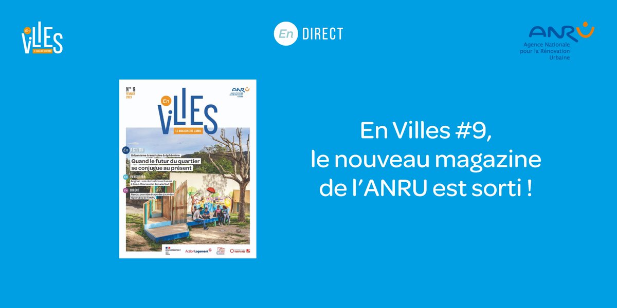 AnruOfficiel's tweet photo. 👁️ Toujours disponible : le magazine #EnVilles n°9
https://t.co/8oc0Y8eupI

🏚️🏡 Urbanisme transitoire &amp; éphémère : changer de regard
📄✅ Programmes de l'ANRU : comment ils réduisent la facture énergétique des habitants
✂️👗 Rencontre avec le créateur de mode Mossi Traoré
#ANRU https://t.co/Kl2fkmwgoc