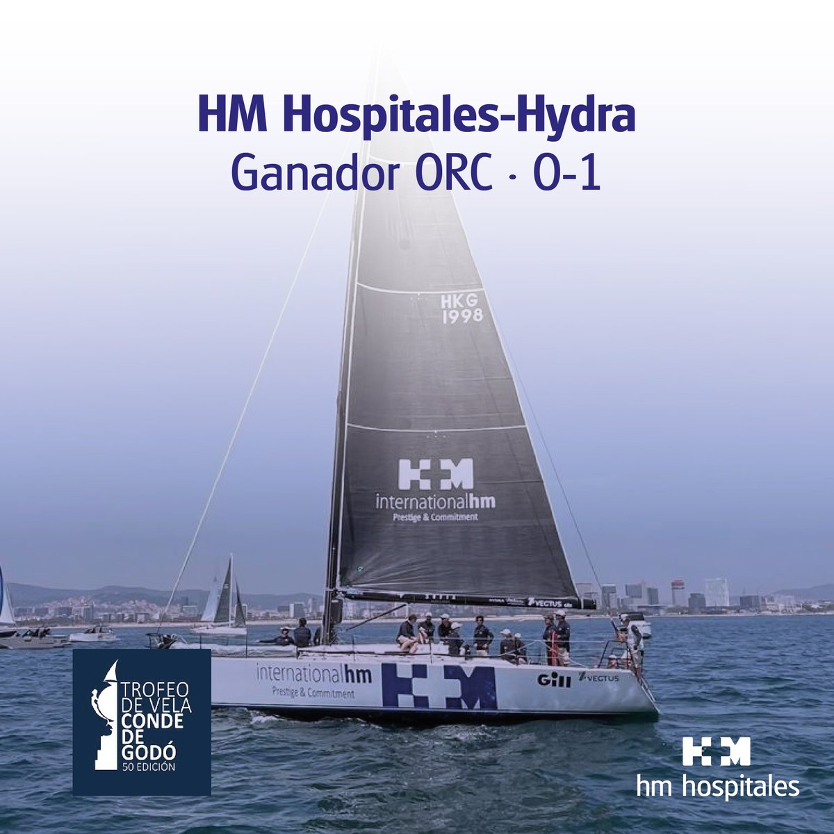Congratulations to our HM Hospitals - Hydra! 

For this great victory in the <a href="/godo_vela/">Trofeo de vela Conde de Godó BMW</a> Trophy in its 50th anniversary as a result of teamwork, perseverance and discipline.
<a href="/HMHOSPITALES/">HM HOSPITALES</a> 
#Sport #International #Sailing