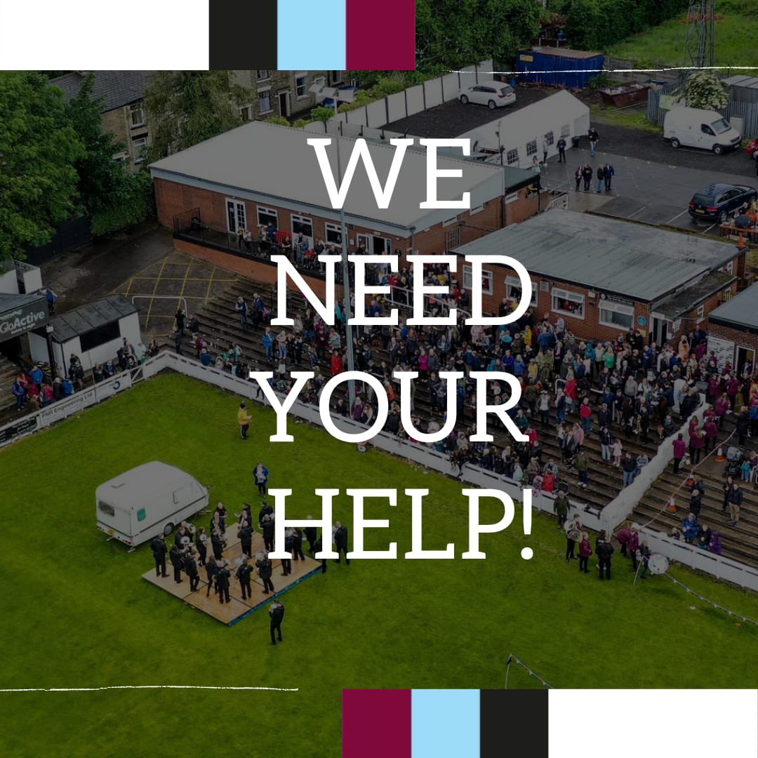 𝕍𝕠𝕝𝕦𝕟𝕥𝕖𝕖𝕣𝕤 𝕣𝕖𝕢𝕦𝕚𝕣𝕖𝕕

We need additional help at the Mossley Whit Friday Band Contest 🎺🎶

All volunteers will receive match tickets for next season.

Please email info@mossleyafc.co.uk if you’d like to get involved.

Thank you!

⚪️⚫️