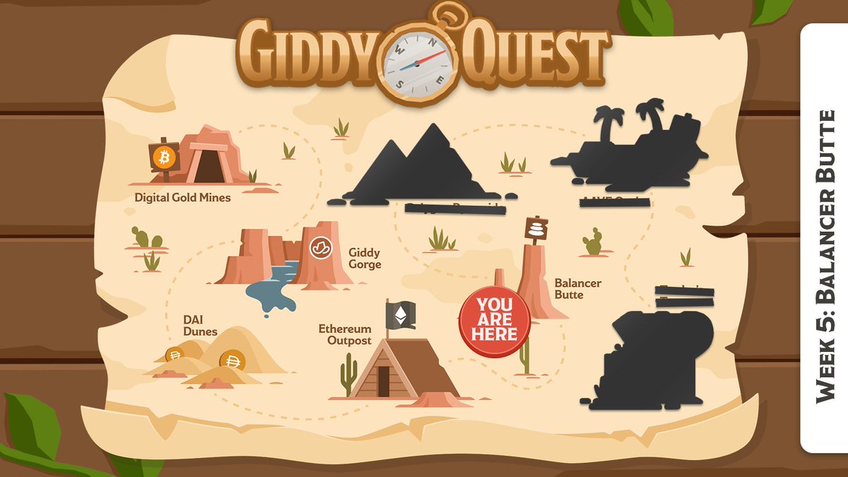 Giddy Quest Week 5: "Balancer Butte"

📜 Quest: Describe one method that staking pools in the Giddy app use to generate yield for users.

💰 A selection of correct comments will split this week's giveaway loot!

🚨 Retweet + Include your Giddy wallet QR code to receive rewards.