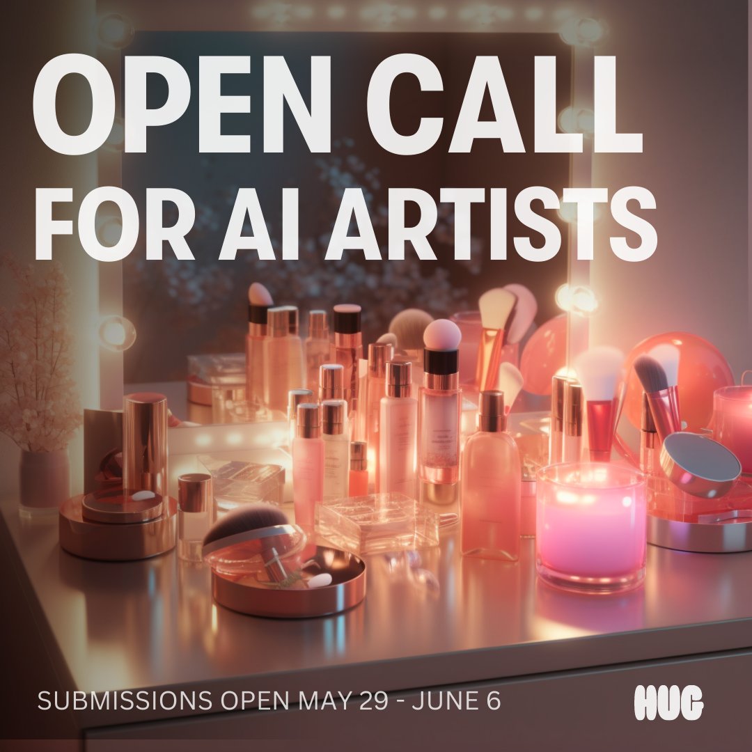 📣 𝙊𝙋𝙀𝙉 𝘾𝘼𝙇𝙇 𝙁𝙊𝙍 𝘼𝙄 𝘼𝙍𝙏𝙄𝙎𝙏𝙎

HUG is curating 24 selections of AI art for a major beauty brand about the intersection of beauty and technology in New York City!

Submissions open from May 29 through June 6.

Here's how you can get curated with #HUGIRL 🧵⤵️