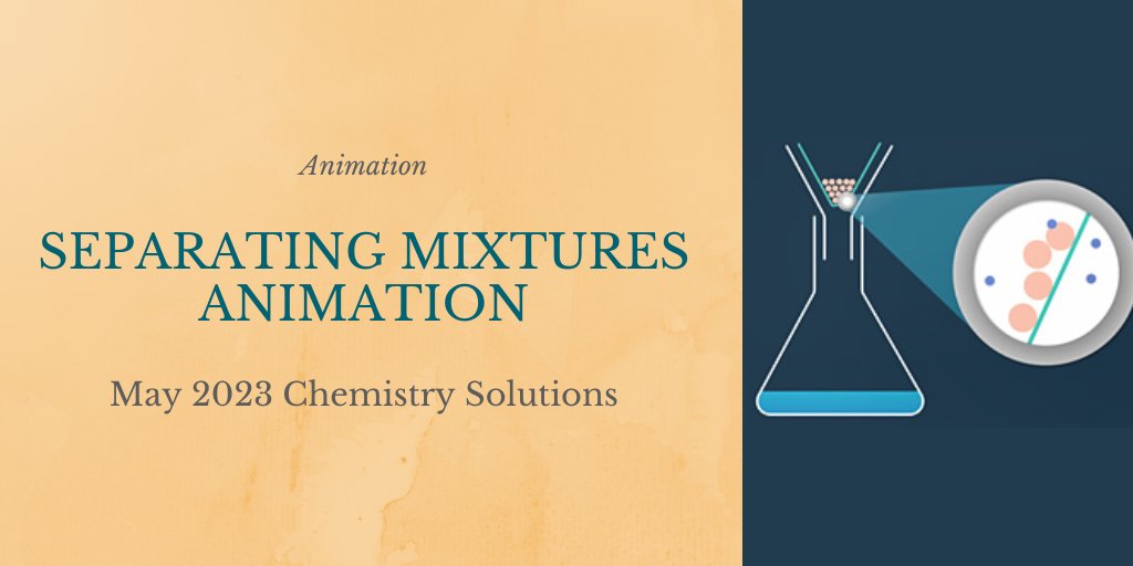 In the animation from this issue of #ChemistrySolutions, students are introduced to different ways of separating a variety of mixtures. The separation techniques addressed in this animation include filtration, evaporation, distillation, and chromatography. fal.cn/3yDbB