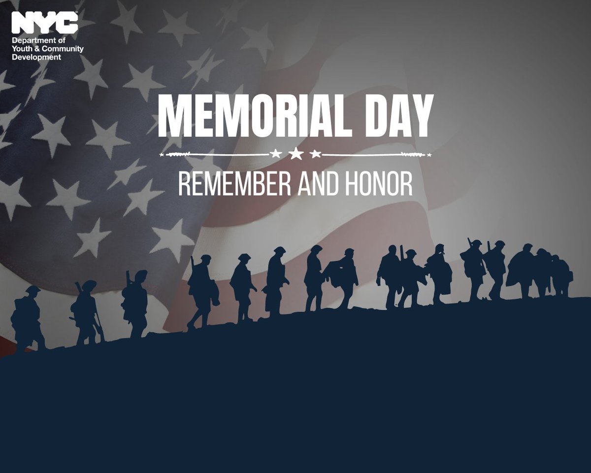 NYCYouth's tweet photo. As we wrap up Fleet Week in NYC, DYCD joins all New Yorkers in observing Memorial Day, and honoring the brave veterans who made the ultimate sacrifice for our nation.

#MemorialDay #NYCFleetWeek #Veterans https://t.co/L8Ya8GqZqP