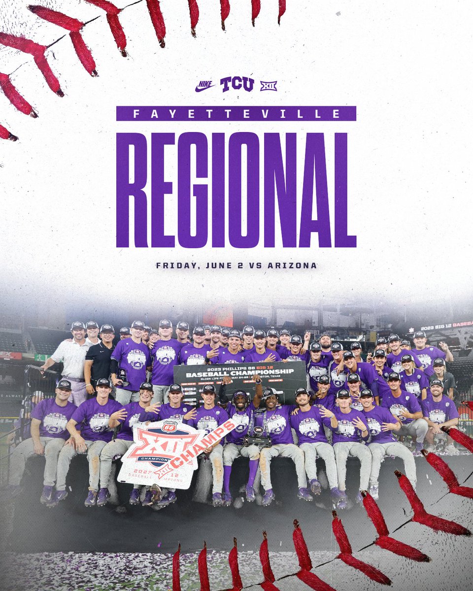 The Horned Frogs are the 𝗡𝗼. 𝟮 𝘀𝗲𝗲𝗱 in the Fayetteville regional. 

#FrogballUSA | #GoFrogs