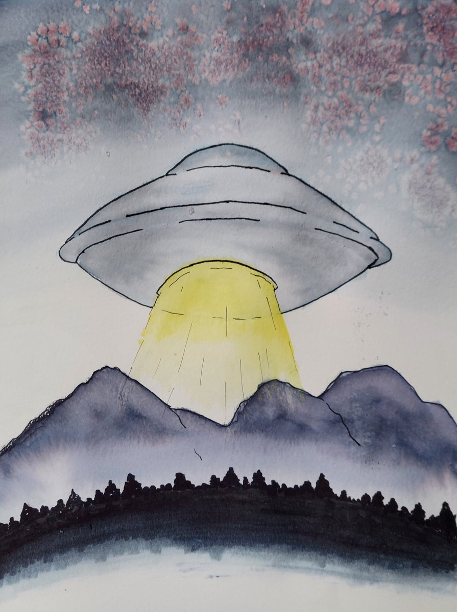 #UFO #ufosighting #watercolor #freshart