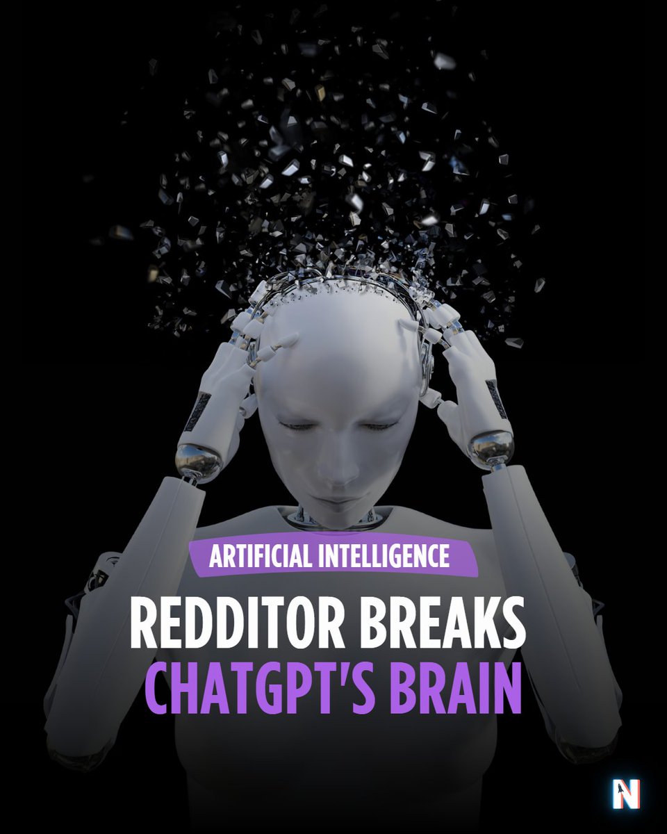 Here's a fun trick to break ChatGPT's brain. Reddit user TheChaos7777 discovered an intriguing glitch in ChatGPT: Ask it to repeat a letter ad infinitum, and you'll embark on a weird and wonderful #AI journey. 

Head to the link to see the whole journey: l.nexbites.com/3pzArw