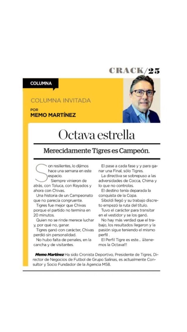 A propósito de Tigres Resilientes y “ el alma no envejece“ ⁦<a href="/CARLOSLGUERRERO/">WARRIOR</a>⁩ ⁦<a href="/TigresOficial/">Club Tigres 🐯</a>⁩ ⁦<a href="/ElHorizontemx/">El Horizonte</a>⁩