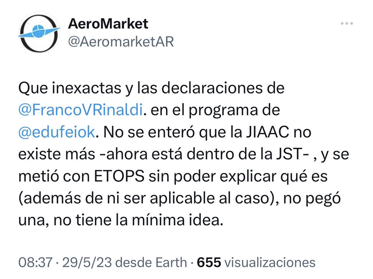 GDoggBA's tweet photo. Imaginate lo burda que tiene que ser la operación para que no la banque ni AeroGarket https://t.co/JIJLtRIEsK