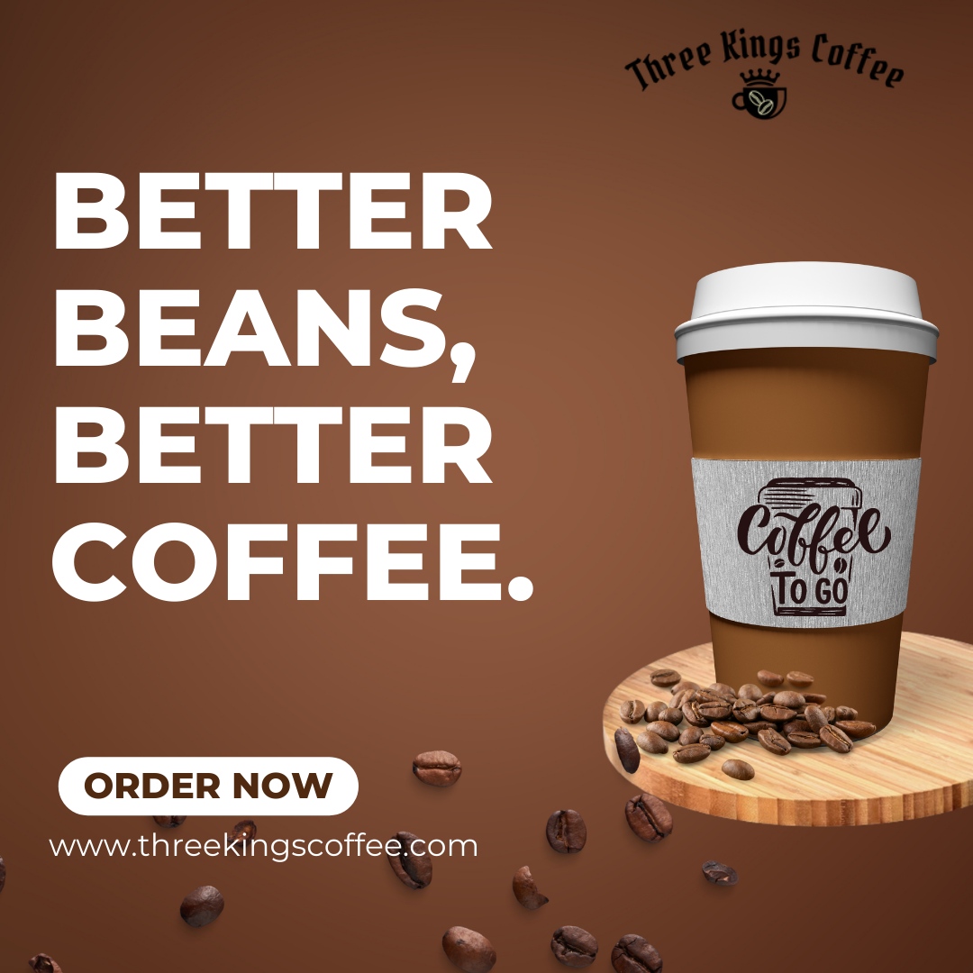 At Three Kings, we believe that every cup of coffee should be exceptional ☕️👑 

That's why we source only the finest beans and roast them with care. 

#BetterBeans #BetterCoffee