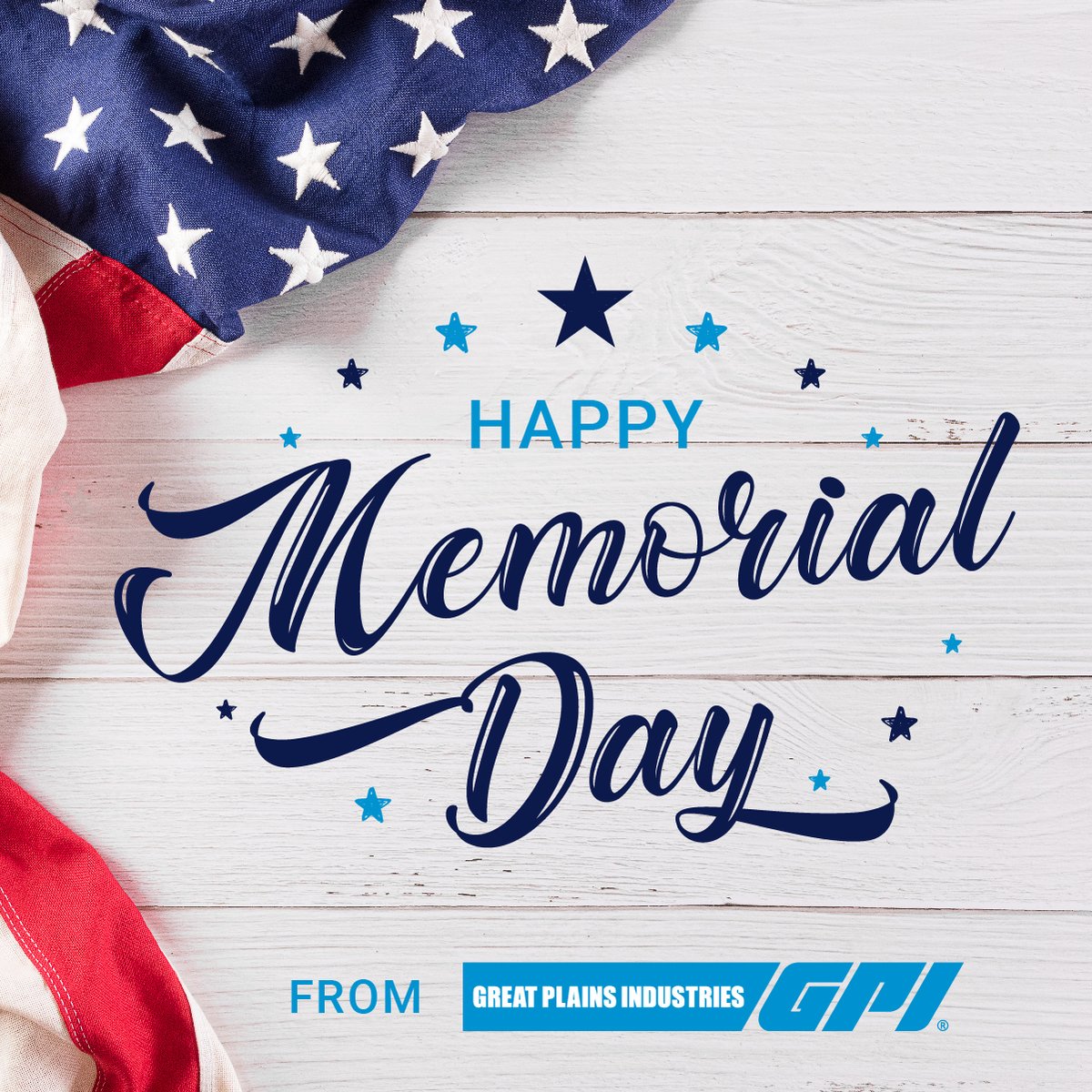 In observance of Memorial Day, Great Plains Industries' corporate office will be closed Monday, May 29th.

To those in uniform serving today and to those who have served in the past, we honor you today and every day. 

#usa #memorialday