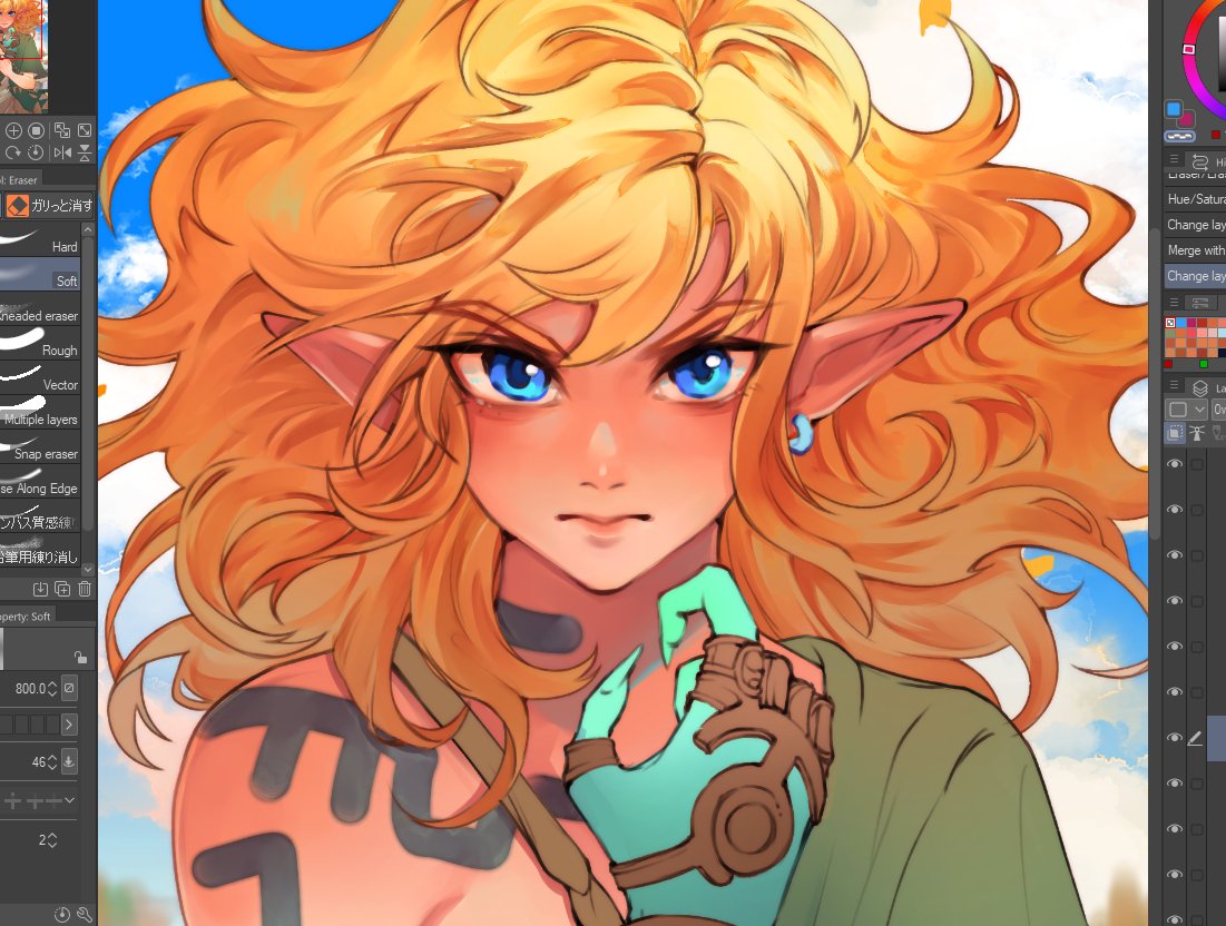 リンク(ゼルダの伝説) 「golden boy」|Mishheのイラスト