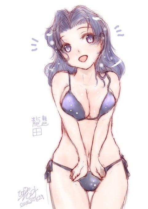 龍田さん進水日。#艦これ版深夜の真剣お絵描き60分一本勝負 #艦これ版真剣お絵描き60分一本勝負_20230529#龍田進水日 