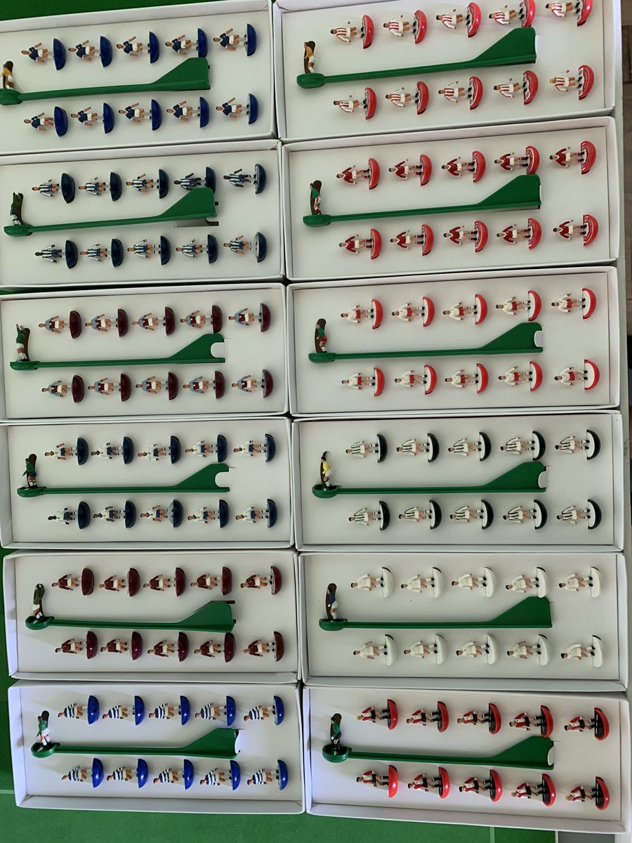 Really enjoying painting subbuteo figures not very good compared to most I see but loving the game after a 50 year absence