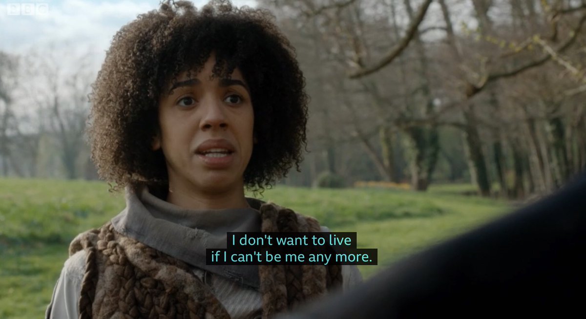 DimensionsInJen's tweet photo. I adore this in The Doctor Falls.

When the Doctor understands exactly what Bill is feeling, not wanting to live if she can’t be her anymore, perfectly plotting the Doctor’s final decision not to want to change because he doesn’t want to go through another morality crisis. https://t.co/5yfjiEtm7K