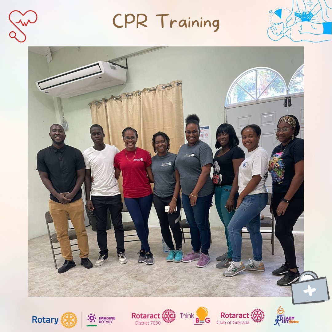 rotaractgrenada's tweet photo. Some of our members are now CPR certified!
#ProfessionalDevelopment #CPR #FirstAid #Rotaract #RotaractGrenada #ThinkBIG #ReadySetServe! #ImagineRotary #FellowshipThroughService
#District7030 https://t.co/mVevwRjoXU