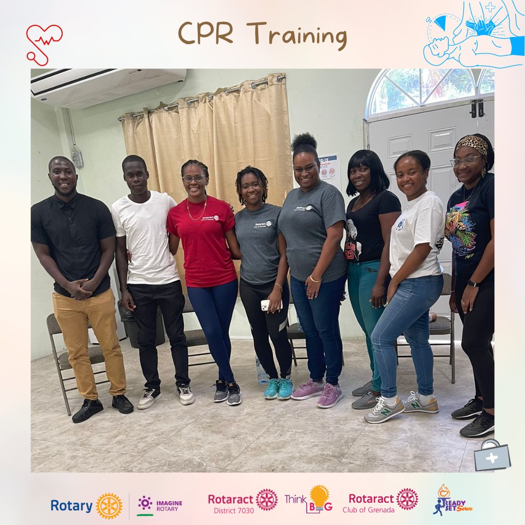 rotaractgrenada's tweet photo. Some of our members are now CPR certified!
#ProfessionalDevelopment #CPR #FirstAid #Rotaract #RotaractGrenada #ThinkBIG #ReadySetServe! #ImagineRotary #FellowshipThroughService
#District7030 https://t.co/mVevwRjoXU