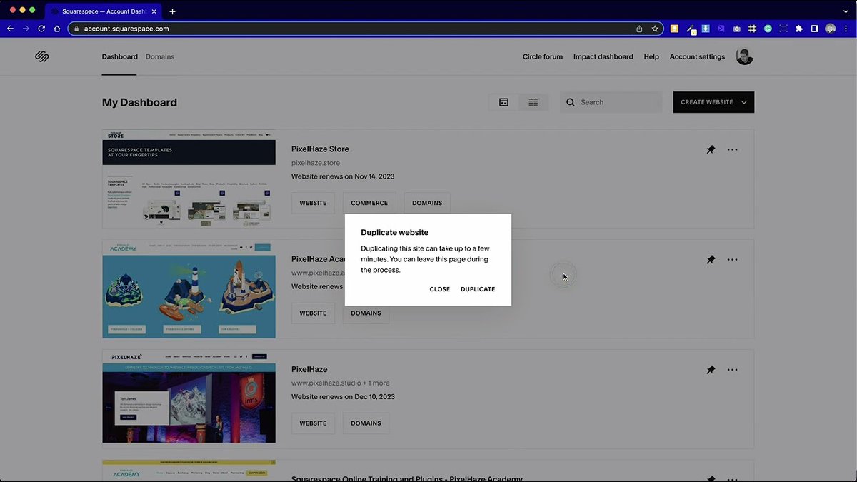 pixelhazestudio's tweet photo. Squarespace - How to easily duplicate a website #squarespacetutorial"

Watch Now: https://t.co/kM6tZnYvLf https://t.co/bBuROHffbz