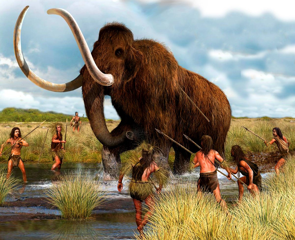 Getting up to go to work, or heading out to do some shopping had whole different meanings for Magic Hill residents around ten thousand years ago. 
Hoofing it, too.
No horses.
No wheels.
No wagons.
Definitely no cars.
Mammoth bones and teeth are often found by the Arkansas River.