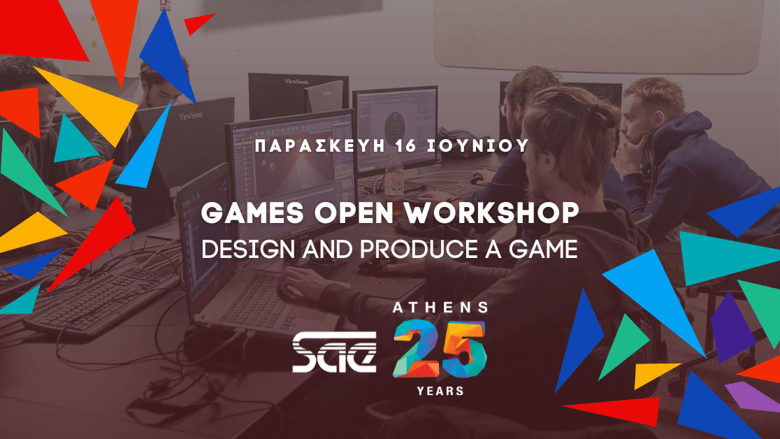 SAEathensGames's tweet photo. End-to-end open workshop σχεδιασμού και παραγωγής παιχνιδιού στην SAE!

Ζωντανά στο campus μας, Κοραή 2, Μοσχάτο την Παρασκευή 16 Ιουνίου. 

Κλείσε θέση εδώ: https://t.co/BsqQ0Q9NPh

#gamedev #SAE #workshop https://t.co/0JWTtlP1Y3