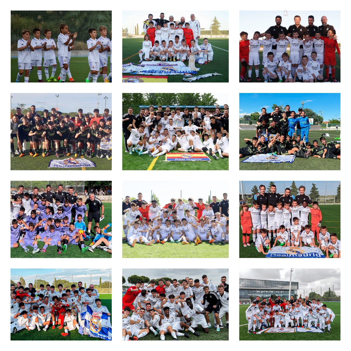 FabricaMadrid's tweet photo. RECORD IN LA FÁBRICA

12 La Fábrica’s teams have been champions of their respective leagues this season. This is a record in the academy in the 21st century.

➜ Benjamín B (U9)
➜ Benjamín A (U10)
➜ Prebenjamín A (U8)
➜ Juvenil C (U17)
➜ Juvenil A (U19)
➜ Alevín C (U11 B)
➜ Alevín A (U12)
➜ Cadete A (U16)
➜ Prebenjamín B (U7)
➜ Infantil A (U14)
➜ Juvenil B (U18)
➜ Infantil B (U13)

Amazing season 👏🔝.