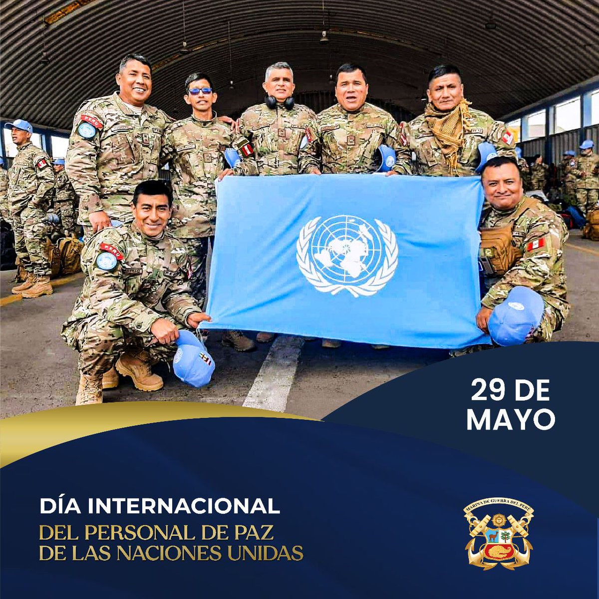 #MGPterecuerda #DíaInternacionaldelPersonaldePazdelasNacionesUnidas se celebra el 29 de mayo, en homenaje a las personas que sirven en las operaciones de paz llevando esperanza en diversas zonas en conflicto. Un saludo al personal naval que se encuentra en las  misiones de paz📷.