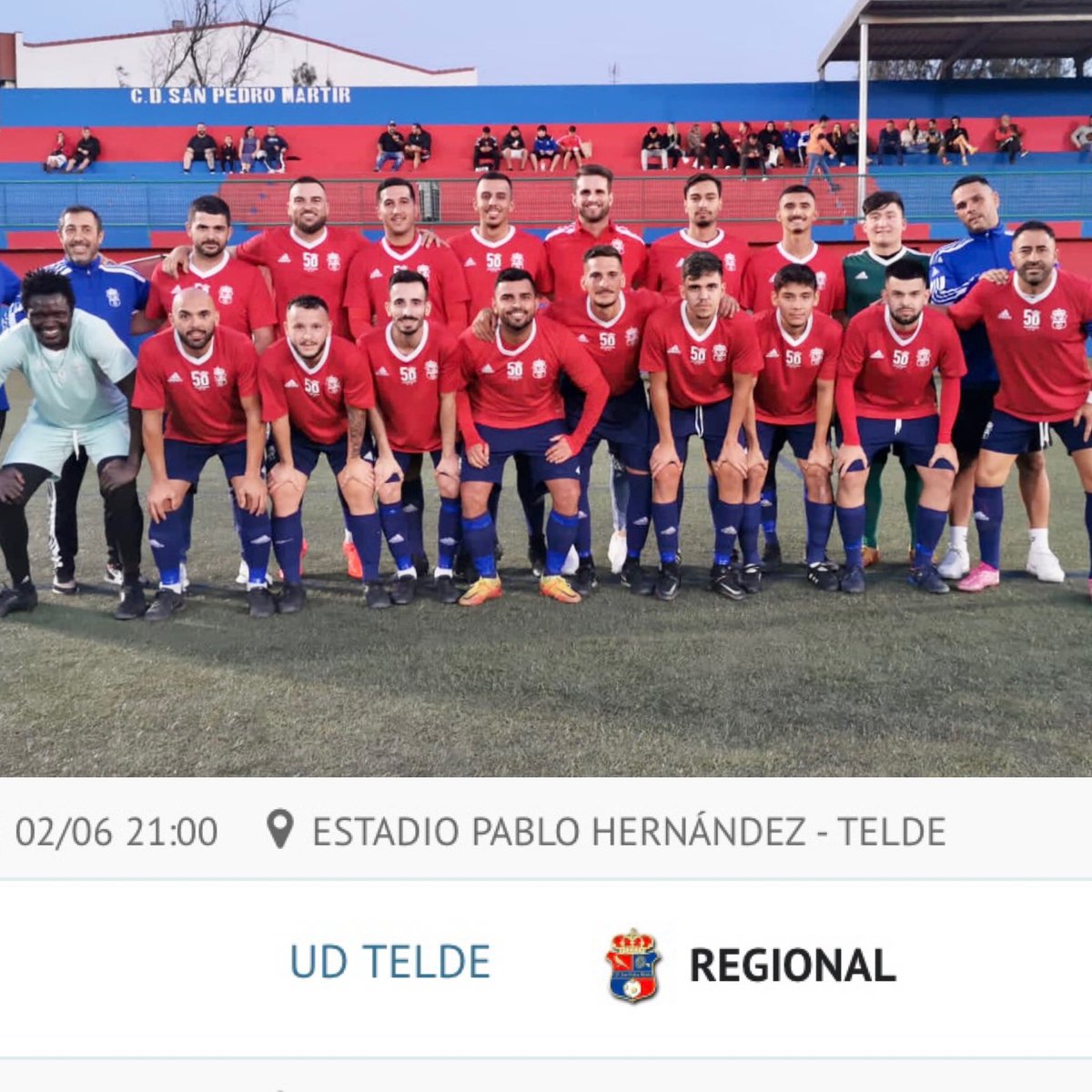 ℹ️PROMOCIÓN ASCENSO A PREFERENTE Este viernes disputaremos con el PRIMER EQUIPO, ante la UD Telde, el partido eliminatoria de ascenso a la categoría Regional Preferente en el Estadio Pablo Hernández de Telde. ¡Ven al partido y ayúdanos a conseguir la victoria! ✌🏻⚽️❤️💙