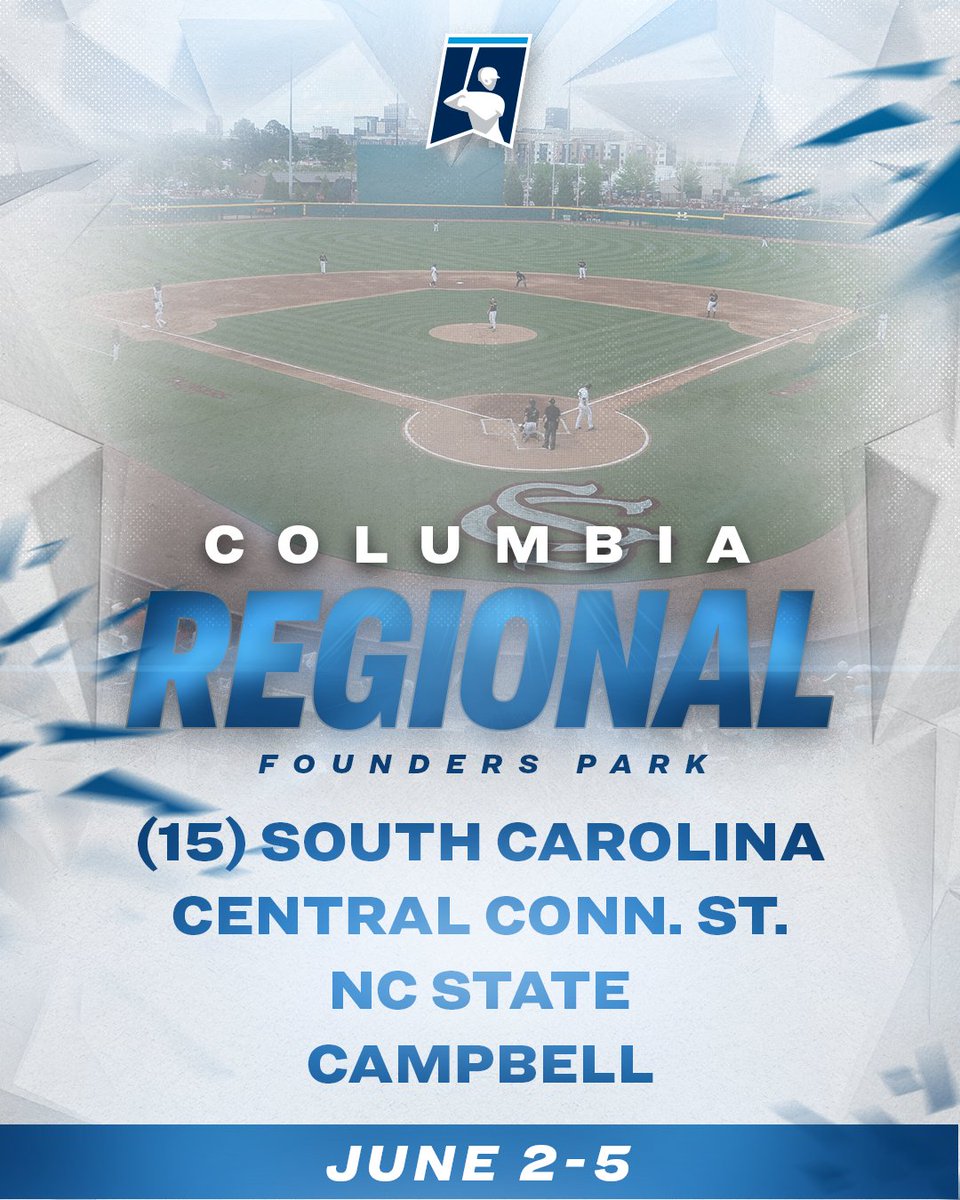 COLUMBIA REGIONAL

1️⃣ South Carolina
4️⃣ Central Connecticut State
3️⃣ NC State
2️⃣ Campbell

#RoadToOmaha