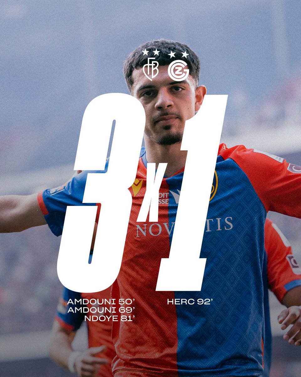 𝗙𝗨𝗟𝗟 𝗧𝗜𝗠𝗘
FC Basel 3-1 Grasshoppers

We see you, @europacnfleague! Objective complete. ✅️

#FCBGCZ #FCBasel1893 #MirSinBasel