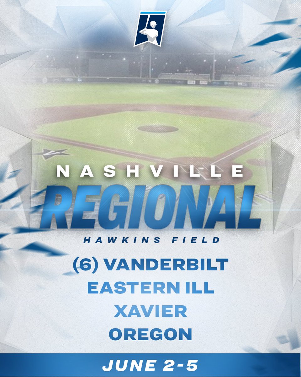 NASHVILLE REGIONAL

1️⃣ Vanderbilt
4️⃣ Eastern Illinois
3️⃣ Xavier
2️⃣ Oregon

#RoadToOmaha