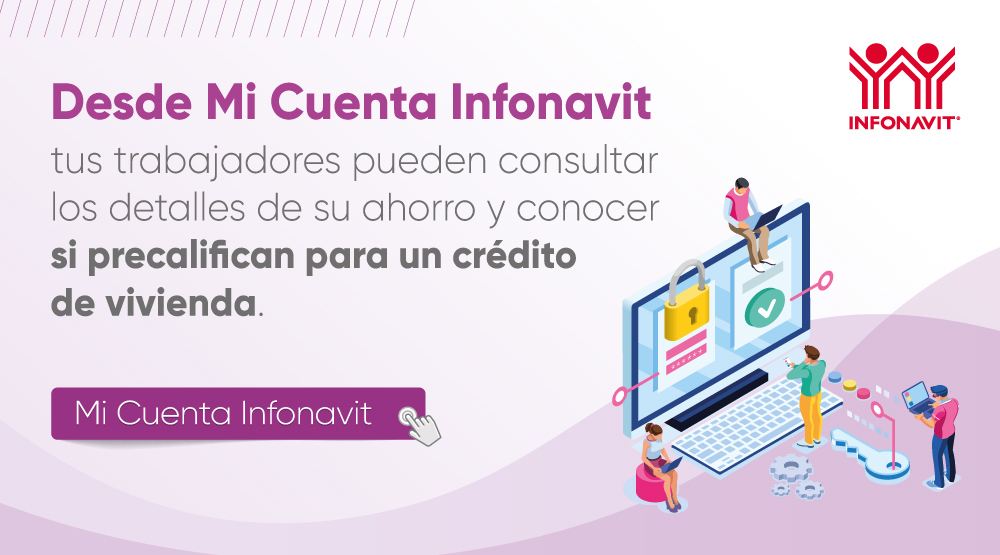 CCMEQROO1's tweet photo. Estimada Aliada, el Infonavit pone a disposición de sus trabajadores “Mi Cuenta Infonavit”. Ingresa aquí para conocer más: https://t.co/3ZnicZubhJ https://t.co/QGMqrCLnss