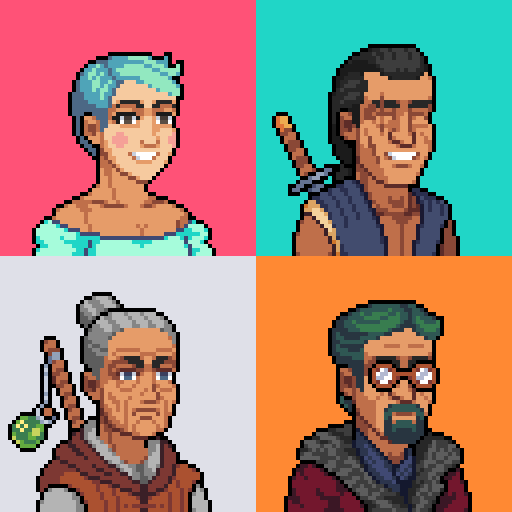 We created pretty awesome character maker for our game <a href="/WalkScape/">WalkScape</a>, here's some creations. You can try it out here - pfp.walkscape.app
#pixelart