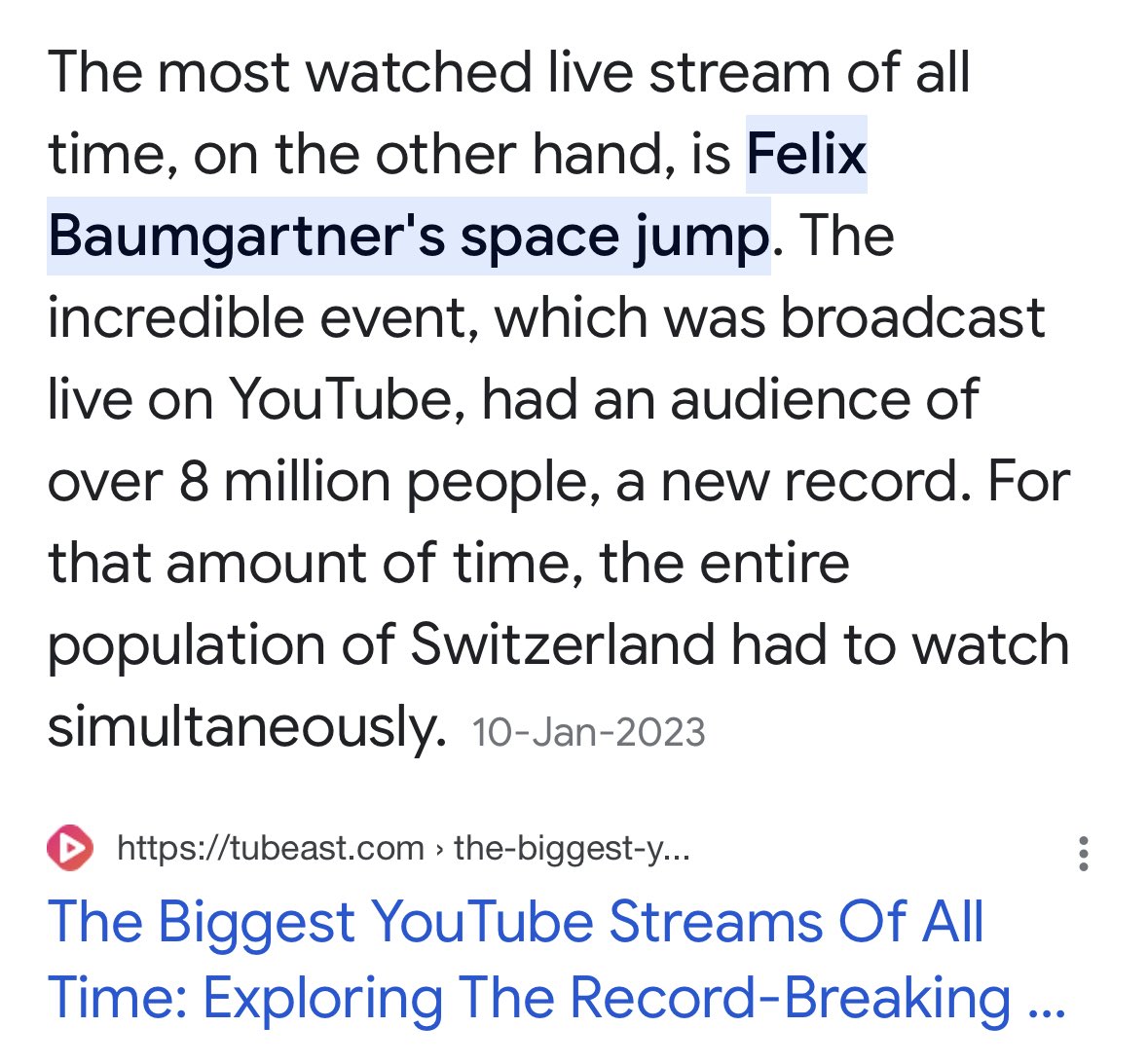 Ravisutanjani on X: &ldquo;YouTube had Over 8 Million Live for this 