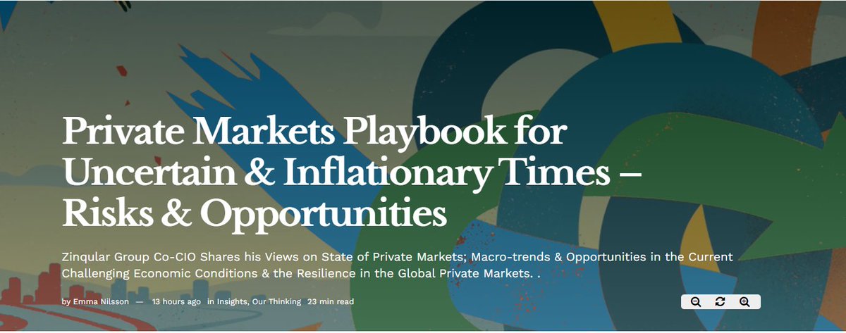 lnkd.in/eeuZRttX
Private #markets are facing challenging times partly due to weaker global #economy. Here some insights state of private #markets & opportunities.

#PrivateEquity #Investment #economics #Infrastructure #RealEstate #AlternativeAsset #PrivateCredit