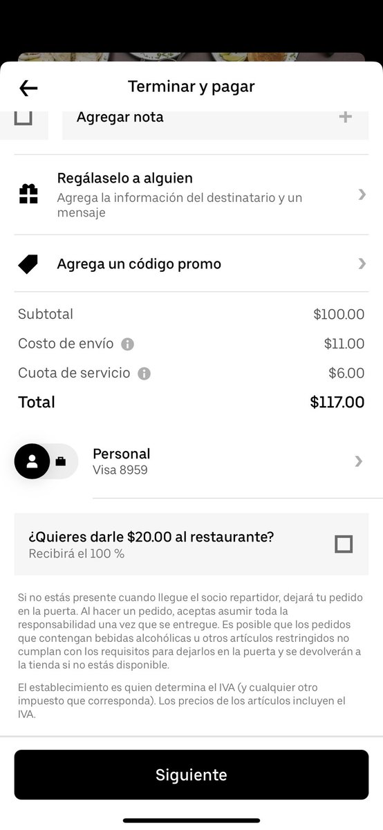 DilanCarrilloo's tweet photo. Ya es la segunda ocasión que @UberEats me cobra de más sin decirme a qué se debe https://t.co/xtSUfHsomV