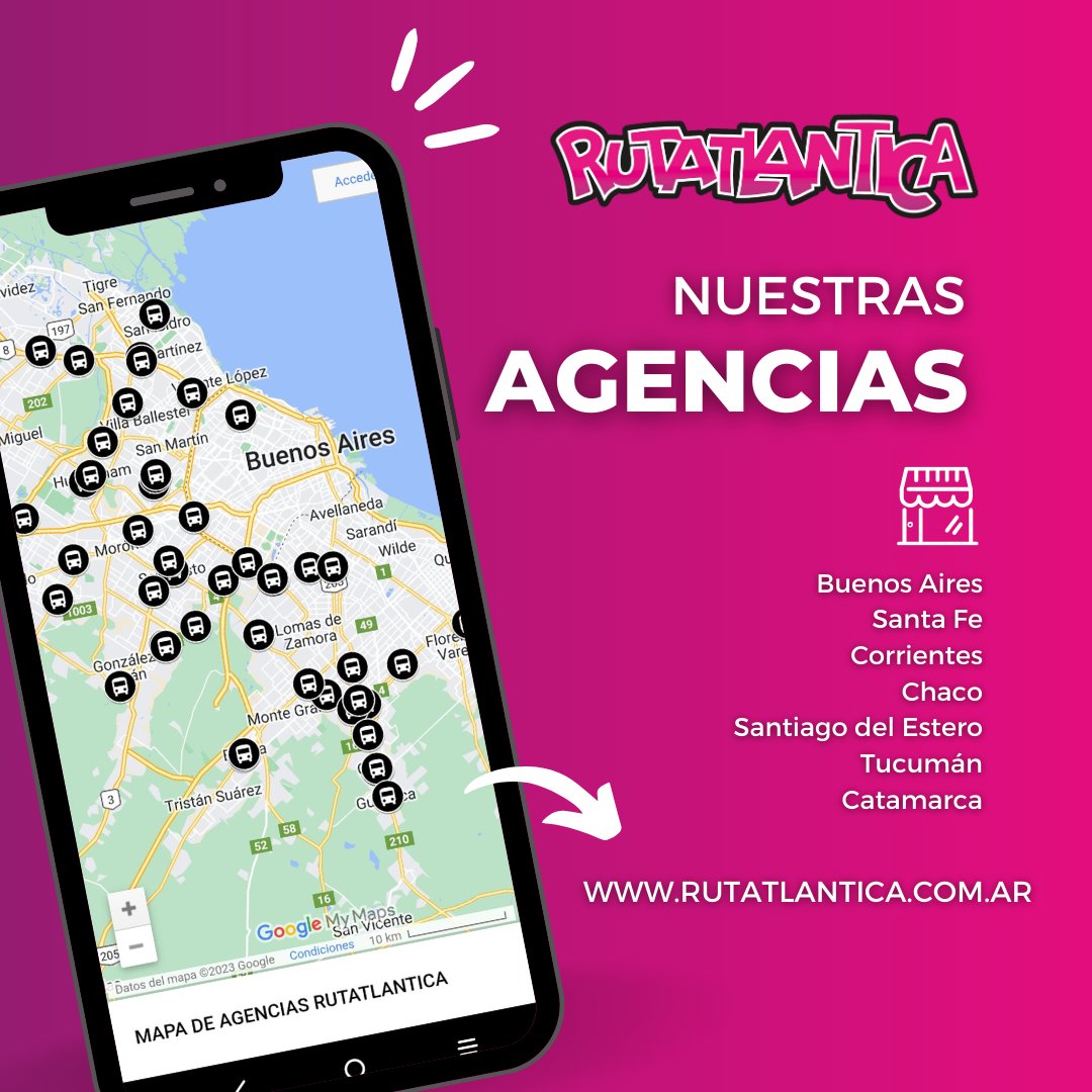 🙋‍♂️Podés consultar y comprar tus pasajes hacia la COSTA ATLÁNTICA y el NORTE ARGENTINO en nuestras agencias.

💻 O también comprar directamente por nuestra página web en rutatlantica.com.ar

💸Comprá tus pasajes y paquetes turísticos con #Rutatlantica 😎