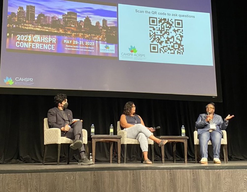 'Race is not the risk factor for disease. Racism is.' @drandrewb at #CAHSPR23 

@NotishaMassaqu1 @MarciaJAnderson discussing Power, Race & Inequity in Canadian health care